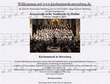 Tablet Screenshot of kirchenmusik.kirchenkreis-merseburg.de